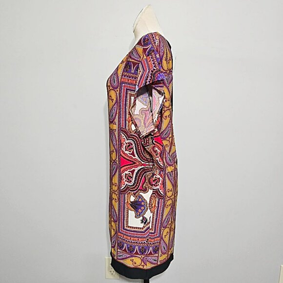 New One World Boho Paisley Tunic Dress Petite S Live & Let Live Long-Line Top - Picture 6 of 13